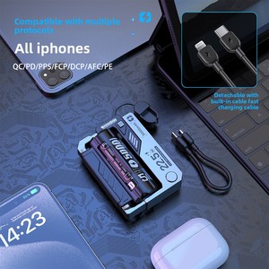 最新5000毫安时可拆卸双USB C端口电源组25w快速充电可更换锂离子电池组22.5w输出功率 - Product Image 4
