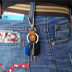 พวงกุญแจหนังสำหรับใส่ของ,พวงกุญแจมีห่วงรัดสำหรับกุญแจ - Product Image 6
