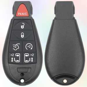 MS 6 + 1 panik düğmeleri akıllı uzaktan kumandalı anahtar Shell kılıf Fob Chrysler Jeep Dodge oto araçlar için boş kabuk RC araba anahtarı kabuk - Product Image 2
