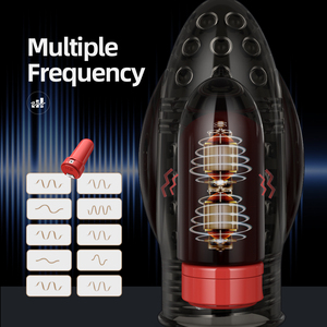 Hot Sale Black TPE+ABS Male Masturbator With Vibration <strong>Function</strong> Wireless <strong>Remote</strong> <strong>Control</strong> for Adults - Product Image 5
