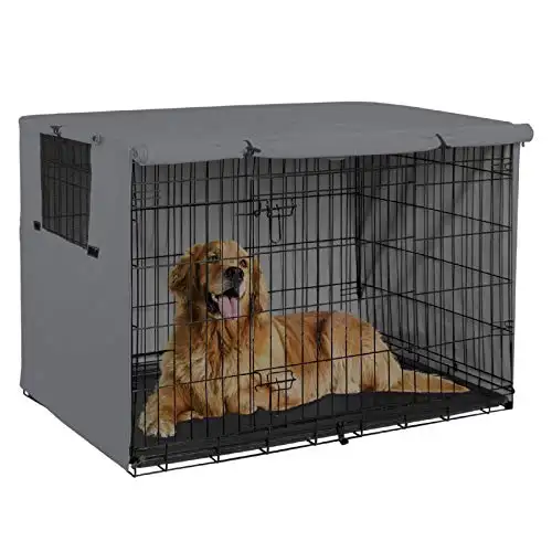 Sanan Dog Kennel House Cover Wasserdicht Staub dicht Langlebig Oxford Dog Cage Cover Faltbar Wasch bar Outdoor