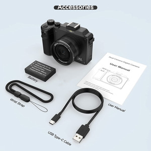 กล้องดิจิตอล48MP สำหรับถ่ายภาพกล้อง4K พร้อมกล้องหน้าและหลังเลนส์คู่หน้าจอดิจิตอลขนาด3.0นิ้ว18X ซูม - Product Image 5