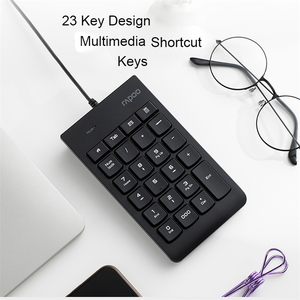 Rapoo K10 Oem Wired Mini <strong>Numeric</strong> Lightweight 23Keys Plug Play Office <strong>Usb</strong> Small Keypads <strong>Keyboards</strong> for Tablet - Product Image 5