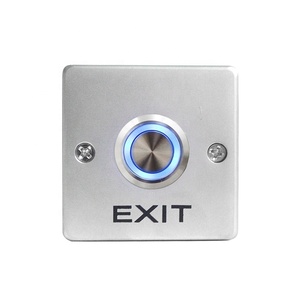 Door <strong>Exit</strong> Switch Release Zinc Alloy <strong>Push</strong> <strong>Button</strong> With Blue LED Light 12V Smart Lock <strong>System</strong> for Home Appliance - Product Image 2