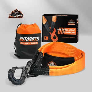 Autobots độ bền kéo cao kéo dây đeo xe trailer phục hồi dây với gia cố mắt Vòng OEM/ODM offroad xe kéo vành đai - Product Image 1