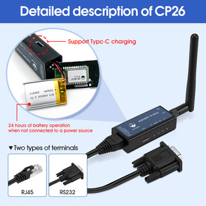 CP26 RS232 a Bluetooth adattatore seriale industriale Bluetooth modulo di comunicazione cambio convertitore cablato al Wireless per PC