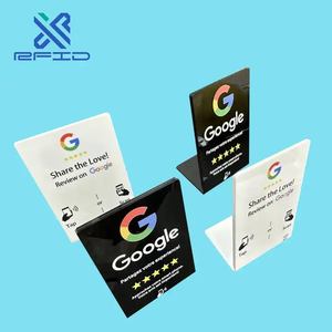 Customized Printing QR <strong>Code</strong> NFC Holder Acrylic PVC Nfc Menu Display Table Google Review Custom Nfc Stand