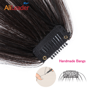 Alileader กิ๊บติดผมขนาดเล็กแบบแฮนด์เมดผมต่อผมแบบมีคลิปหนีบผมตรงขมับของมนุษย์จริงทำด้วยมือขนาดเล็ก - Product Image 3