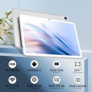 Tablet de alto rendimiento 10,4 pulgadas Octa Core RAM 16G ROM 256G Android Tablet PC con llamada 4G - Product Image 2