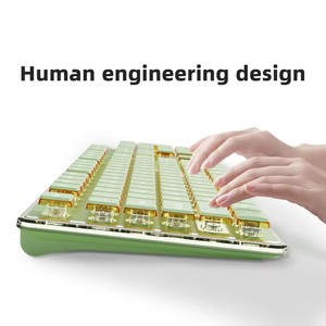 EWEADN V3 104-Key Silent Design PBT Keycap Membrane Wired USB LED Backlit <strong>Computer</strong> <strong>Keyboard</strong> New Product