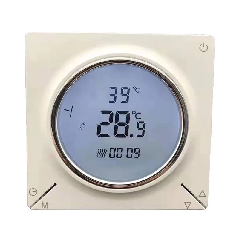 7 weekly programming lcd digital heating thermostat round boiler controller thermostat