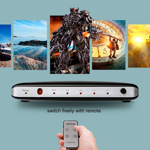 4K x 2K 60Hz V2.0 Conmutador HDMI de plástico 4X1 con control remoto IR Selector de salida 4 en 1 HDCP2.2 Soporte 18Gbps HDR10