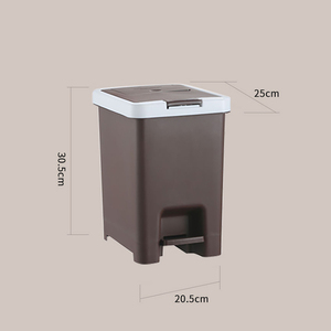 Rectangular Pedal Lixo Bin PP Lixo Recipiente de Resíduos de Plástico Lixo para Cozinha Escritório Restaurante Pedal <span class=keywords><strong>Design</strong></span>