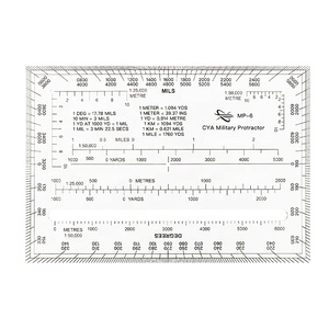 6*4 אינץ מד זוית עם כריך קו הדפסות מד זווית מכויל בשני מעלות ומיל, מטרים וחצרות - Product Image 1