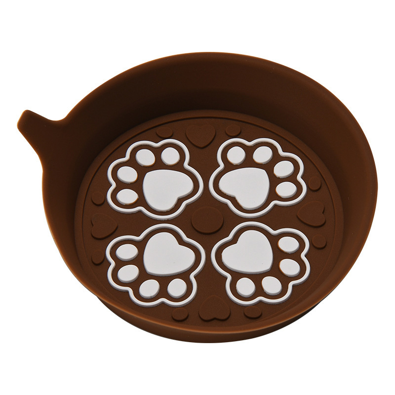 Fond blanc griffe-marron