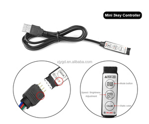 5V USB RGB светодиодный контроллер света с функцией 3 ключа диммера и беспроводной ИК 24 ключа RF 17Key Bluetooth пульт дистанционного управления - Product Image 6