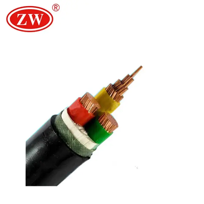 4 core 35 50 70 120 mm2 conductor de cobre PVC cable subterráneo