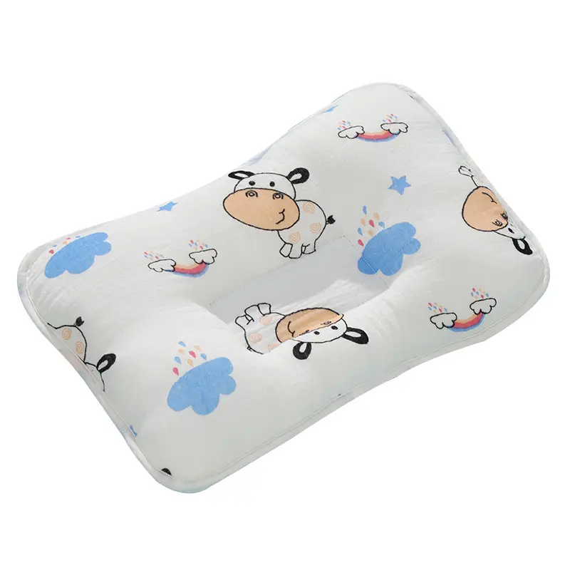 Protection de l'environnement de haute qualité coton bio nouveau-né oreiller de couchage bébé tête oreiller pour nouveau-né