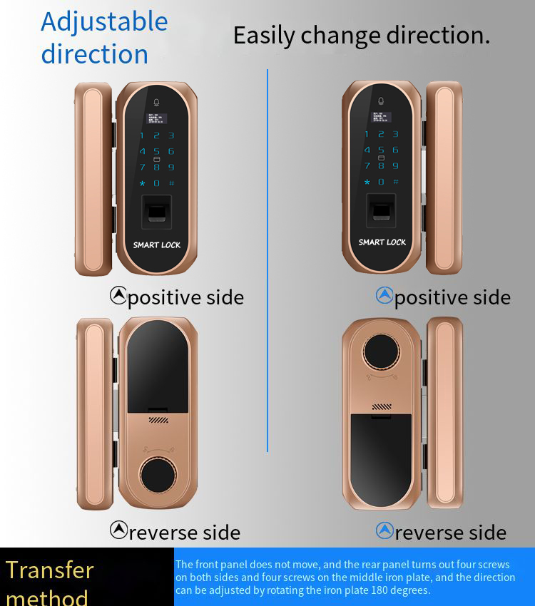 sliding glass door lock unlock-free password induction remote control lock protection locks applet smart home electronics safety