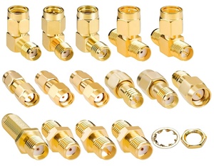 IP68 Adapter Converter <strong>SMA</strong> Connectors Kit <strong>RP</strong>-<strong>SMA</strong> <strong>Plug</strong> Jack Straight 90 Degree Right Angle RF Coax Coaxial Connectors - Product Image 2