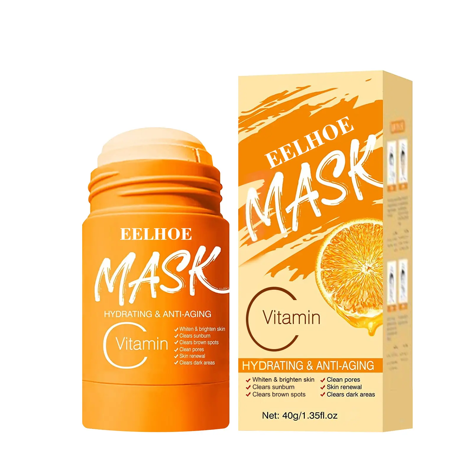 Prodotti coreani per la cura della pelle maschera per il viso maschera cosmetica per il viso maschera solida in foglio di vitamina C di bellezza