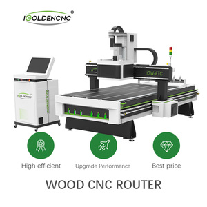 Jinan-enrutador lineal atc cnc de 3 ejes, grabador de madera 1325, máquina de fabricación de muebles de carpintería con cambio de herramienta automático, 4x8 pies, 1530 - Product Image 1