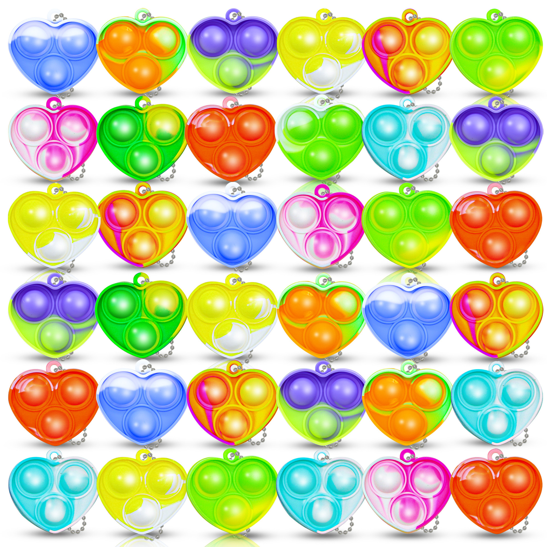 Paquete de 30 mini corazones.