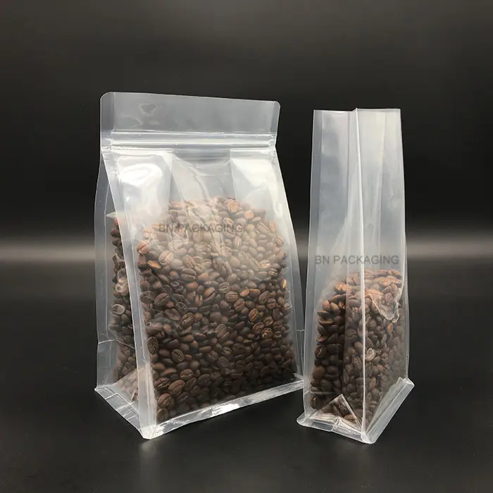 Bolsas de plástico de embalaje biodegradables, ecológicas, con fuelle para café