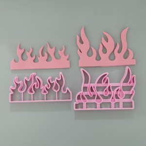 PLA Dụng Cụ Cắt Bánh Quy Ngọn Lửa Dụng Cụ Làm Bánh Khuôn Nhựa Khuôn Dập Nổi Bằng Nhựa Con Dấu Fondant - Product Image 1