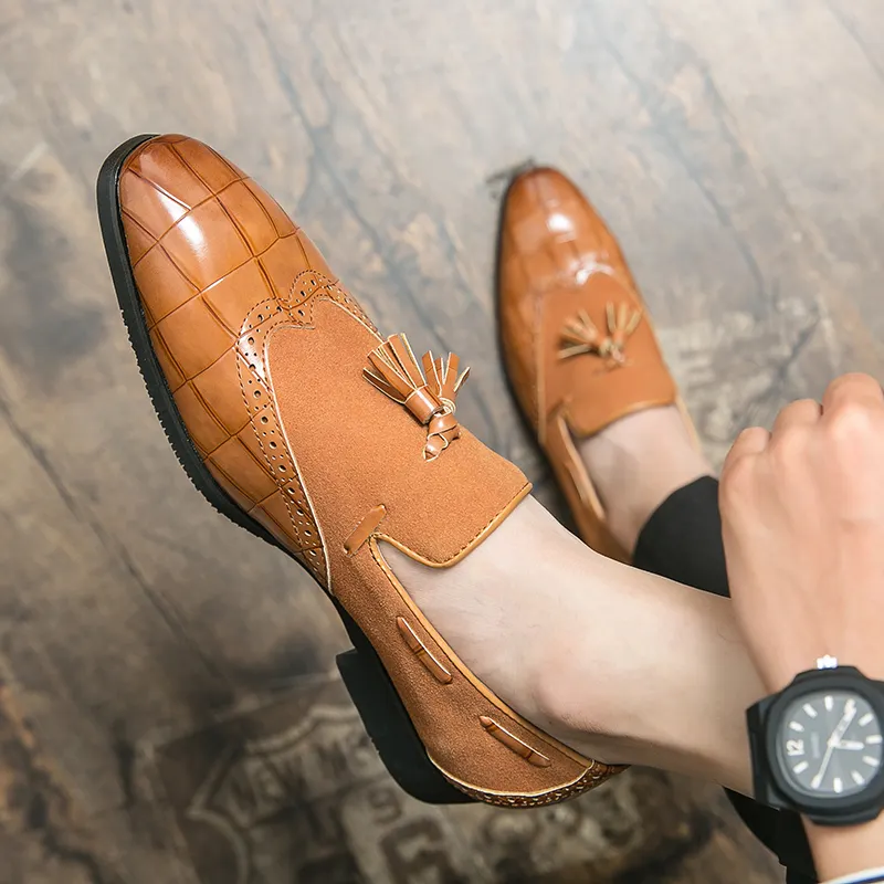 Mocassini in pelle da uomo 38-48 di alta qualità all'ingrosso comode scarpe eleganti da ufficio