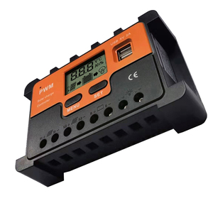 PWM регулятором солнечного заряда контроллер 12V 24V 48V Авто 10A 20A 30A 40A 50A 60A 80A портативное зарядное устройство от солнечной энергии с пульт дистанционного управления с ЖК-дисплей двойной USB кабель для зарядки - Product Image 4