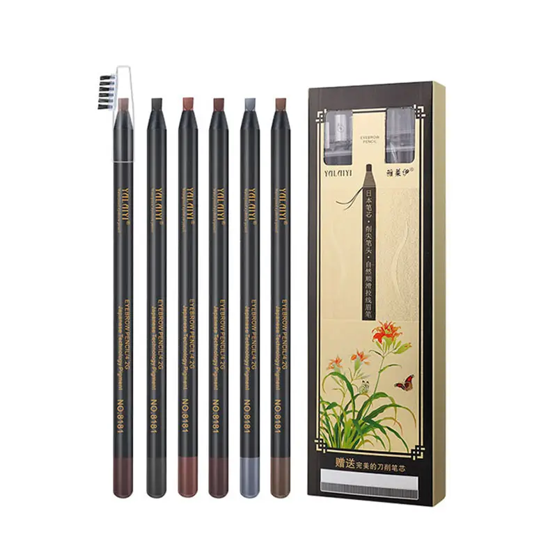 L matita per sopracciglia Microblading di alta qualità con pennello Peel Off matita per tatuaggi per sopracciglia per mappatura