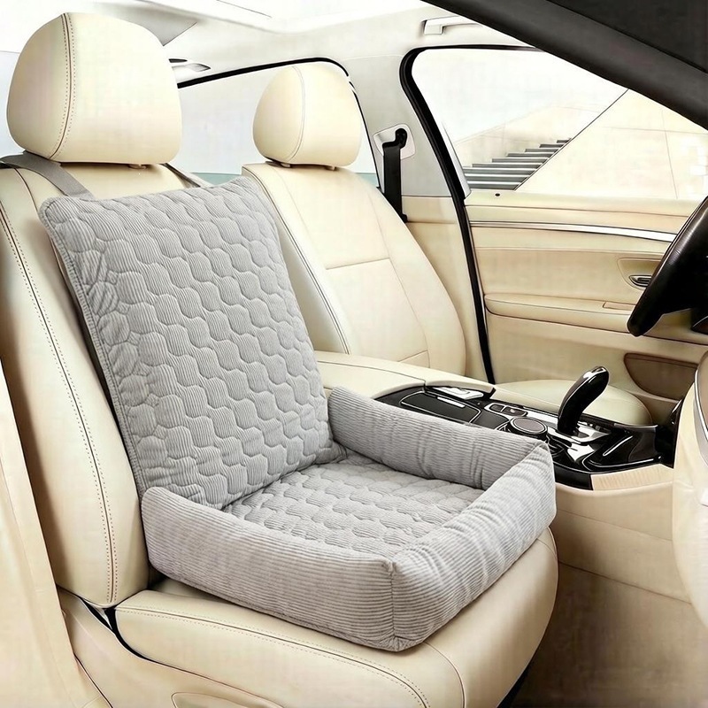 แผ่นรองสัตว์เลี้ยงในรถยนต์ - สีเทาอ่อน 60*100ซม