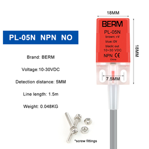 High Quality <strong>Proximity</strong> Switch 10~30Vdc Square Type Inductive <strong>Sensor</strong> PL-05N Distance 5mm NPN NO Inductive <strong>Proximity</strong> <strong>Sensor</strong> - Product Image 2