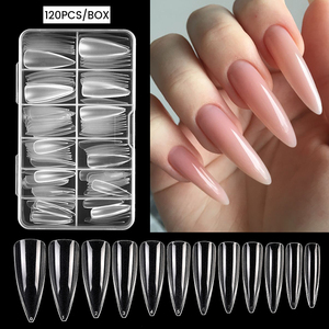 120Pcs/Box Ultra Thin <strong>Fake</strong> Nail <strong>Tips</strong> Full Cover Matte Clear Acrylic False Gel <strong>Tips</strong> for Nail Extension - Product Image 5