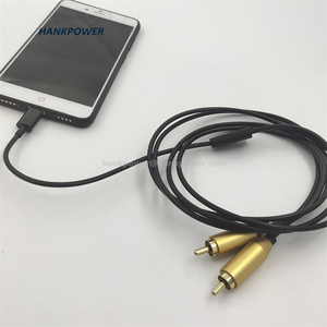 Cable USB C a 2 RCA macho, convertidor tipo C a RCA, adaptador de Audio para altavoz - Product Image 6