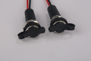 IP68防水DC-099電源ソケットコネクタ5.5x2.1mmネジ付きパネル取り付け電源ジャック (ワイヤー付き) - Product Image 3