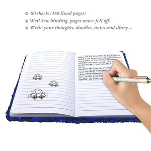 Cuaderno A5 con inventario de fábrica, cuaderno de lentejuelas con escamas de pescado, papelería creativa para uso infantil - Product Image 4