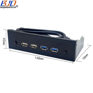 5.25 Inch CD-ROM Bay Desktop PC <strong>Computer</strong> Case Front Panel With 2 USB 3.0 + Dual USB 2.0 Connector Power &amp; Reset Button - Product Image 3