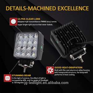 Vehicle Light <strong>Led</strong> Mini Driving Lights, Dual Color Fog 48w 4 Inch Yellow <strong>Led</strong> Amber Work Light - Product Image 6