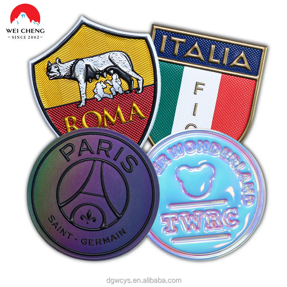 Logo de Club de Football personnalisé, écran en soie imprimé haute fréquence en relief doux TPU 3d Sport Patch Designer iron on patchs pour chapeau