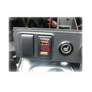 CHELINK çift USB bağlantı noktası QC 3.0 hızlı şarj adaptörü dijital LED ekran 12 V 24 V giriş USB araba şarjı nissan için - Product Image 5
