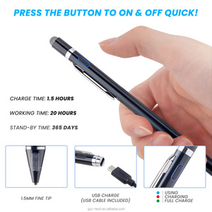 K825電子タッチペン2in1ヒントiPhoneスタイラス描画用アクティブスマートペンシル容量性スクリーンメタルスタイラスペン - Product Image 4
