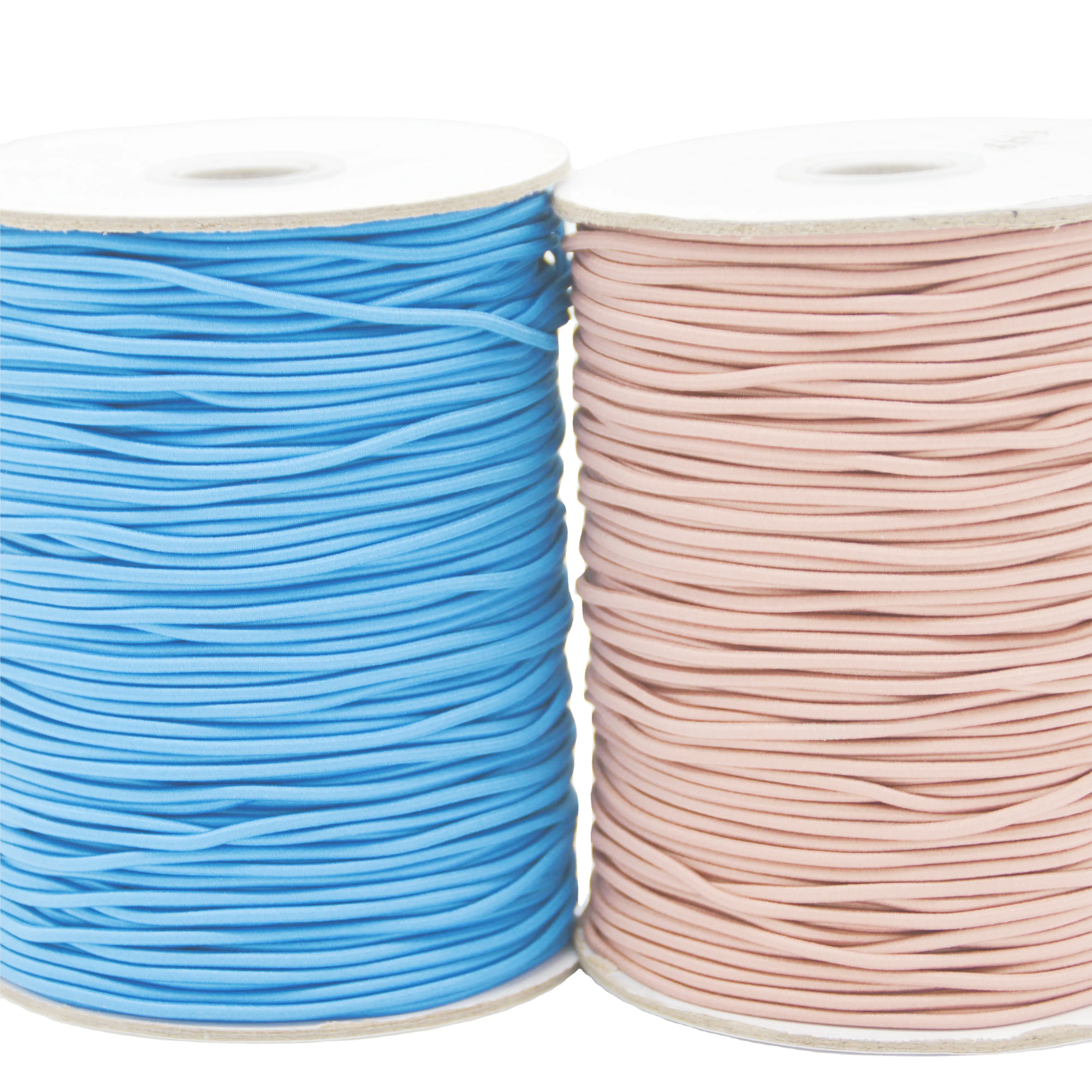 Factory Fast Delivery Multiple Color 1.5cm - 5 Cm Knitting Round Elastic Cord Band For Garment