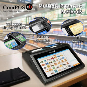 11.6 inch Windows 10 Pro POS hệ thống tiền mặt đăng ký Countertop POS Máy với máy in máy quét pin tùy chọn - Product Image 1