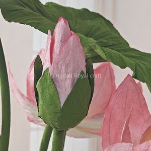 人工蓮の花高級ジャイアントフラワーダリアフラワー人工ビッグリーフジャイアントフローラルデコレーションウェディング