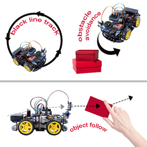 Neuer Vermeidung verfolgungs motor Smart Robot Car Chassis Kit Geschwindigkeit geber Batterie kasten 2WD 4WD Ultraschall modul Für R3-Kit - Product Image 3