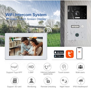 Bcomtech-intercomunicador visual de alta calidad, sistema de interfono de visión inalámbrico con 4 cables - Product Image 6