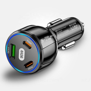 Yeni taşınabilir 3 in 1 Usb C portu 90w hızlı araba hızlı telefon şarj 30w Usb 3.5a araba şarjı 3 Port C tipi Usb hızlı şarj 3.0 - Product Image 1