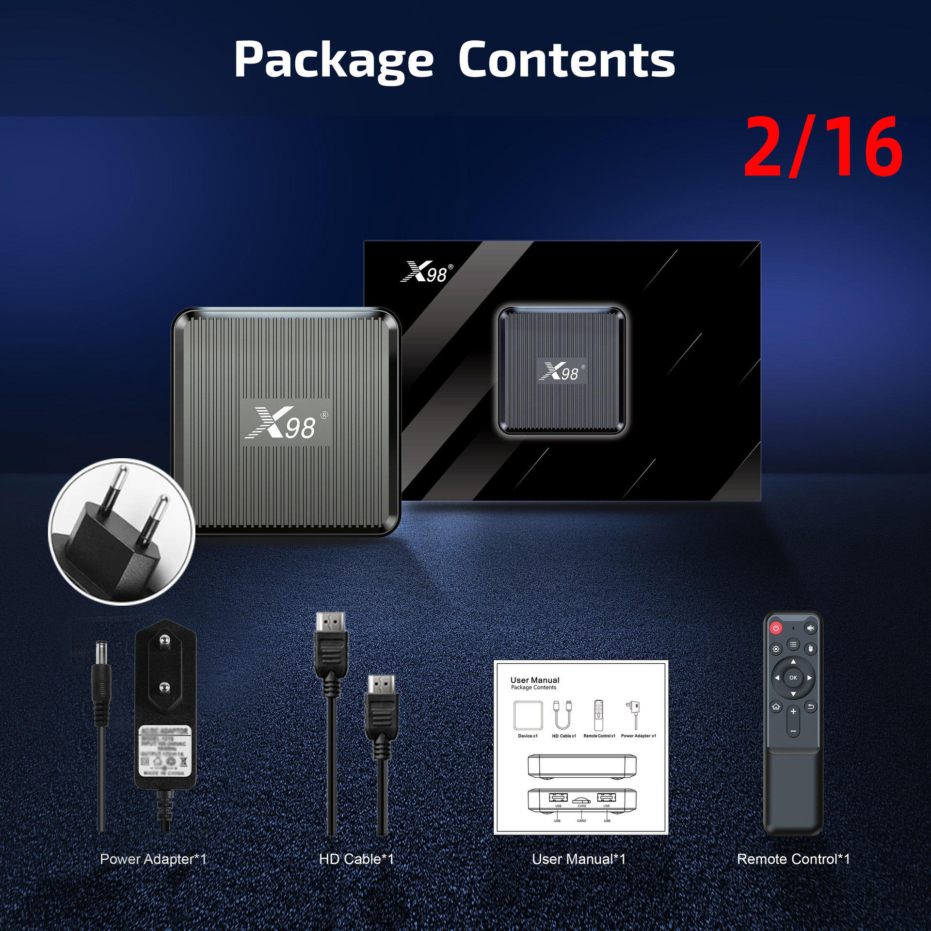 2/16-enchufe europeo-ue